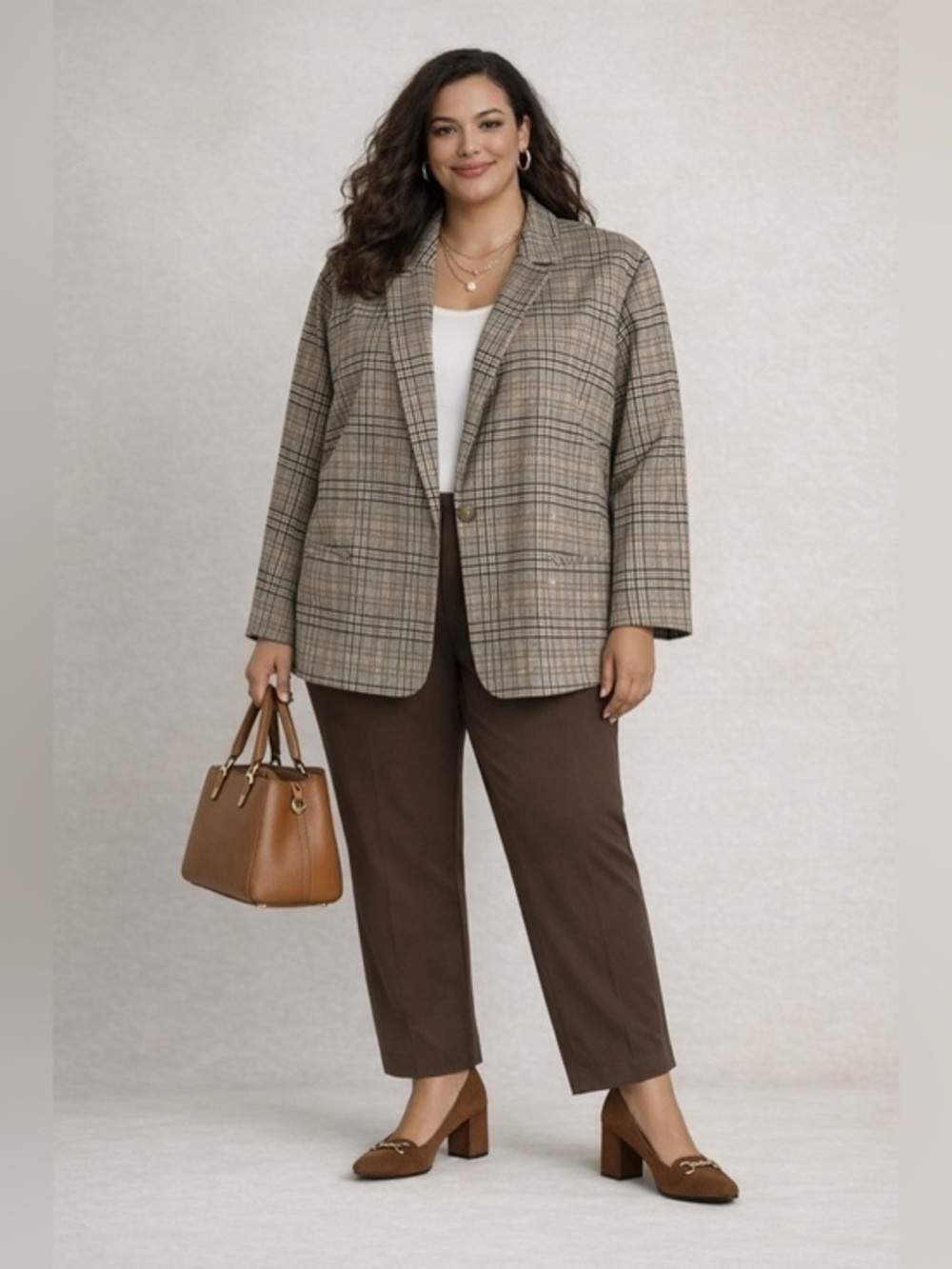 J Jill Plaid Blazer Jacket